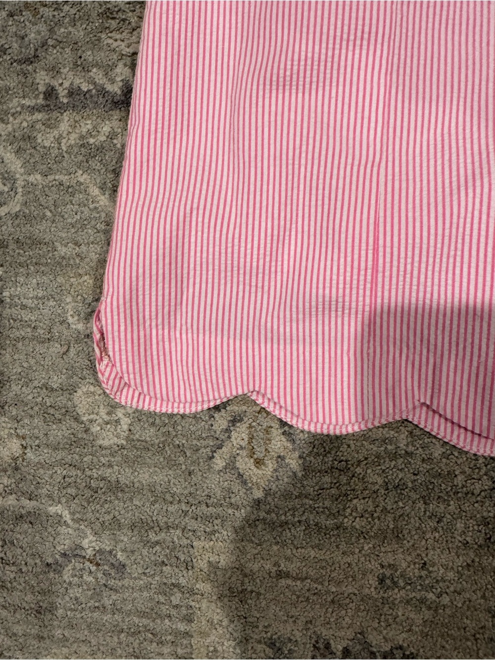 Lilly Pulitzer Pink Seersucker Scalloped Skort - Picture 3 of 6